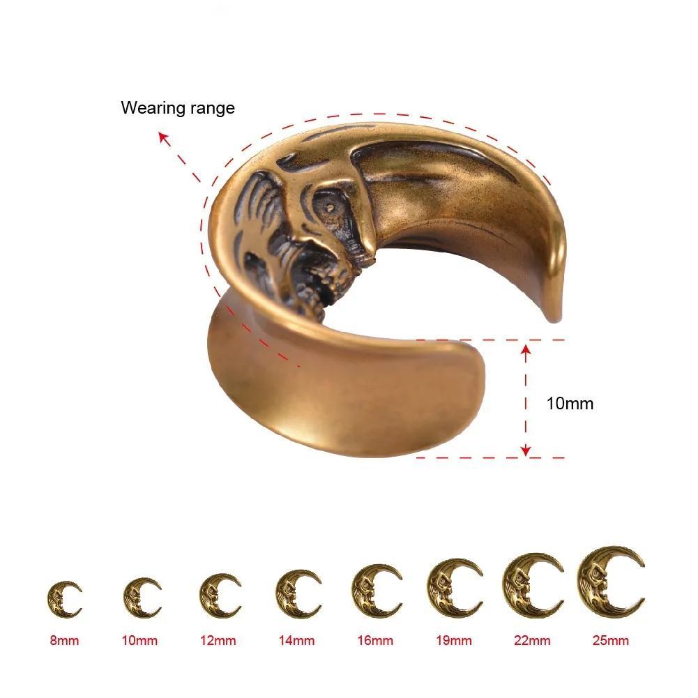 PunkPlugs Skull Moon Ear Tunnels Saddles