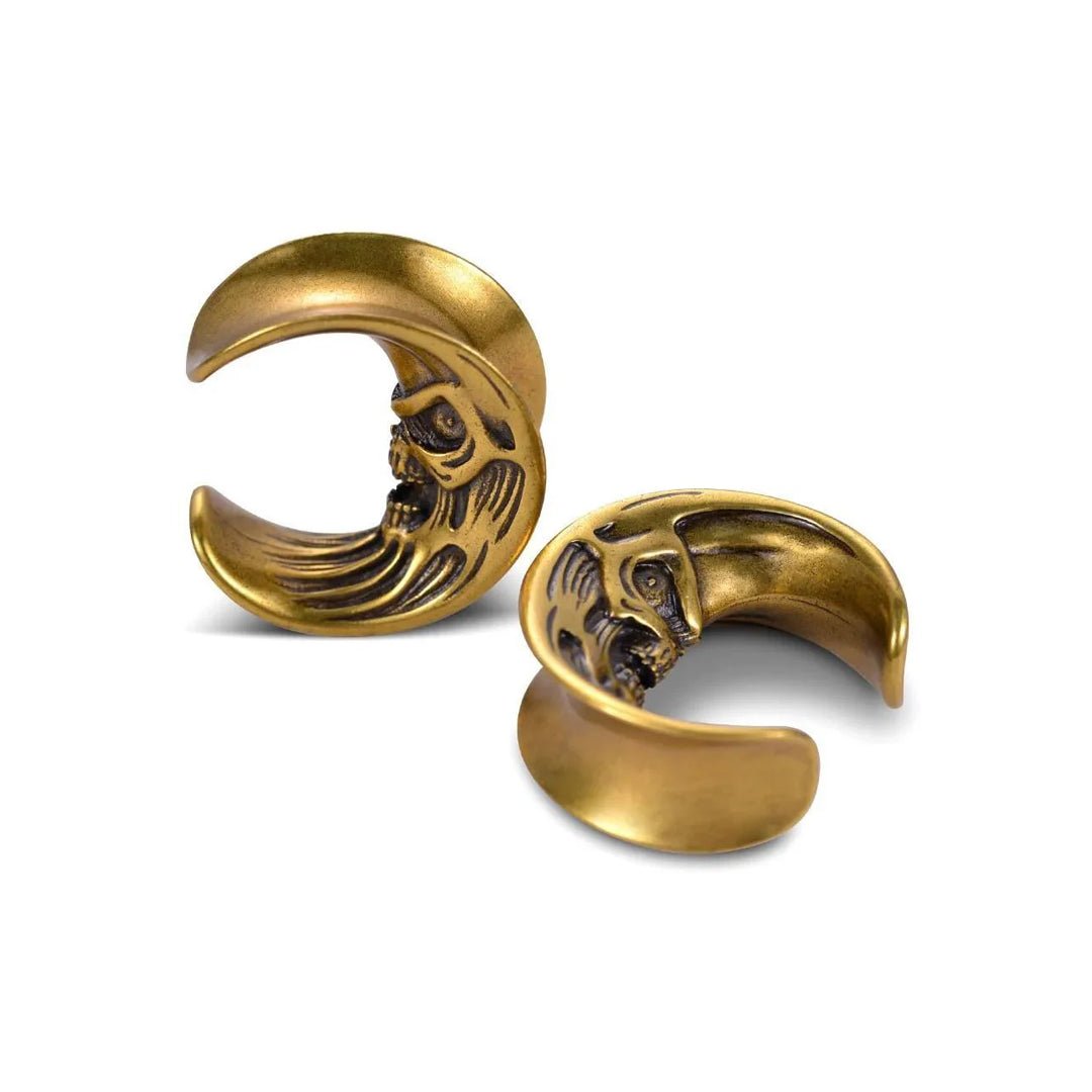 PunkPlugs Skull Moon Ear Tunnels Saddles