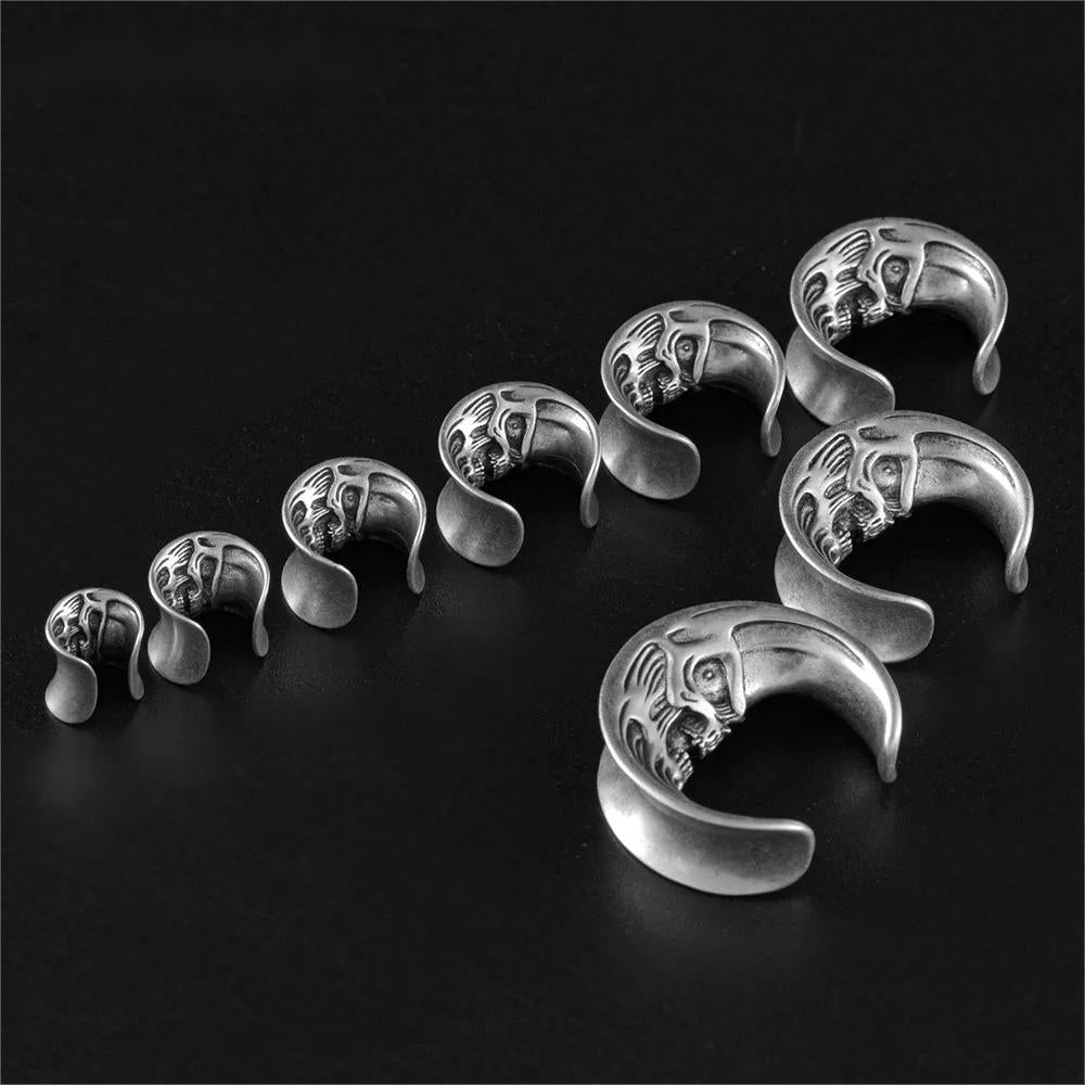 PunkPlugs Skull Moon Ear Tunnels Saddles