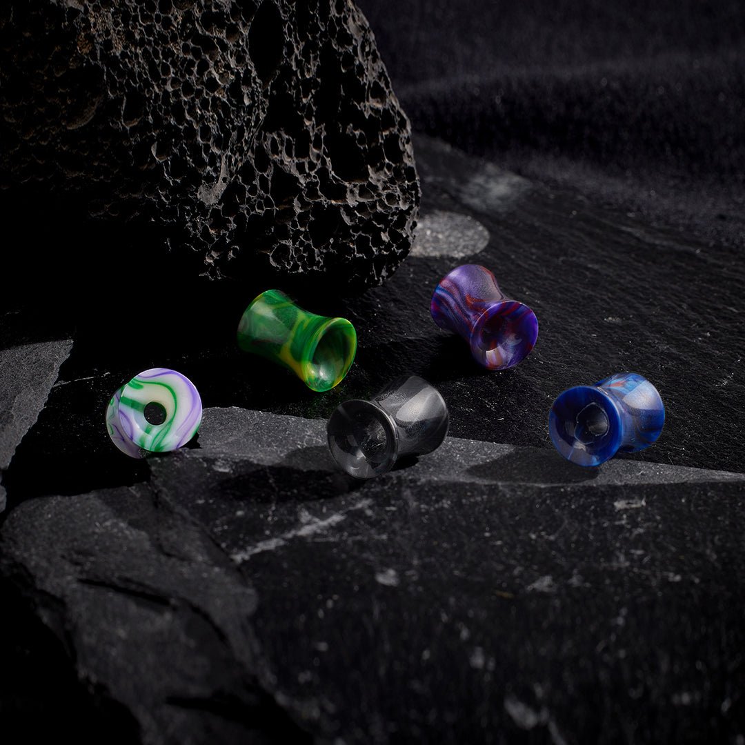 PunkPlugs Tie Dye Swirl Acrylic Ear Tunnels