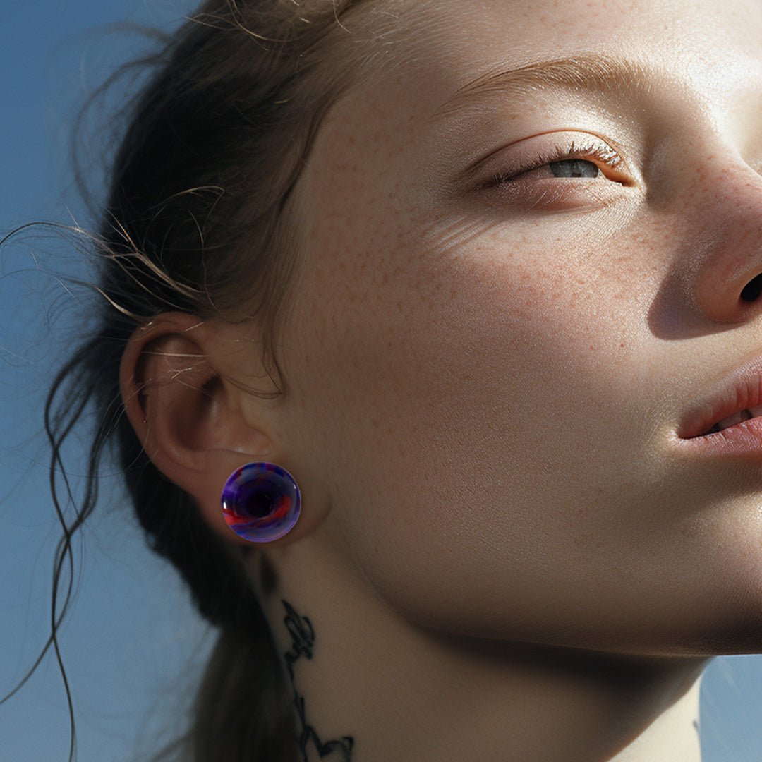 PunkPlugs Tie Dye Swirl Acrylic Ear Tunnels