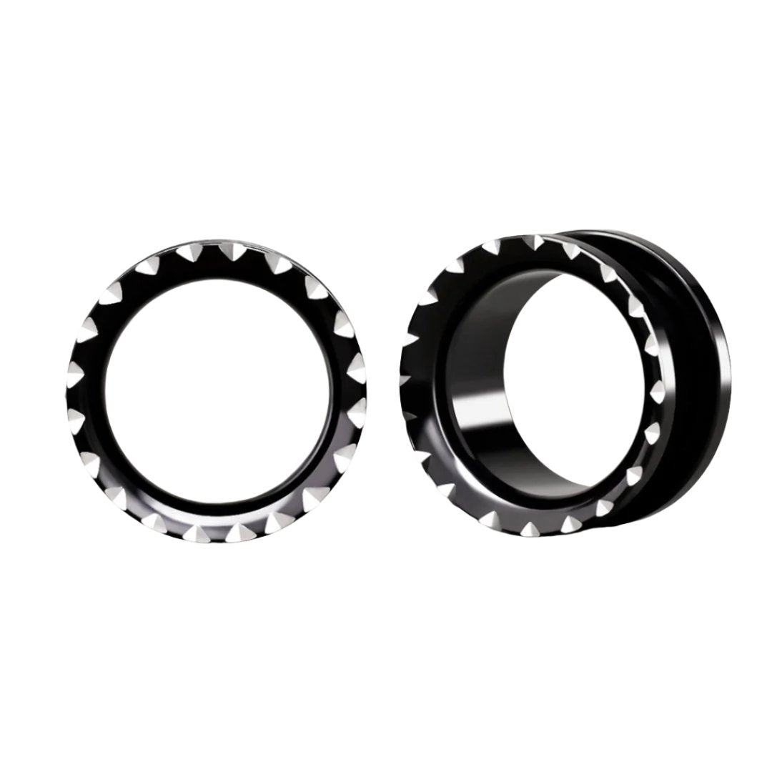 PunkPlugs White Teeth Steel Ear Tunnels