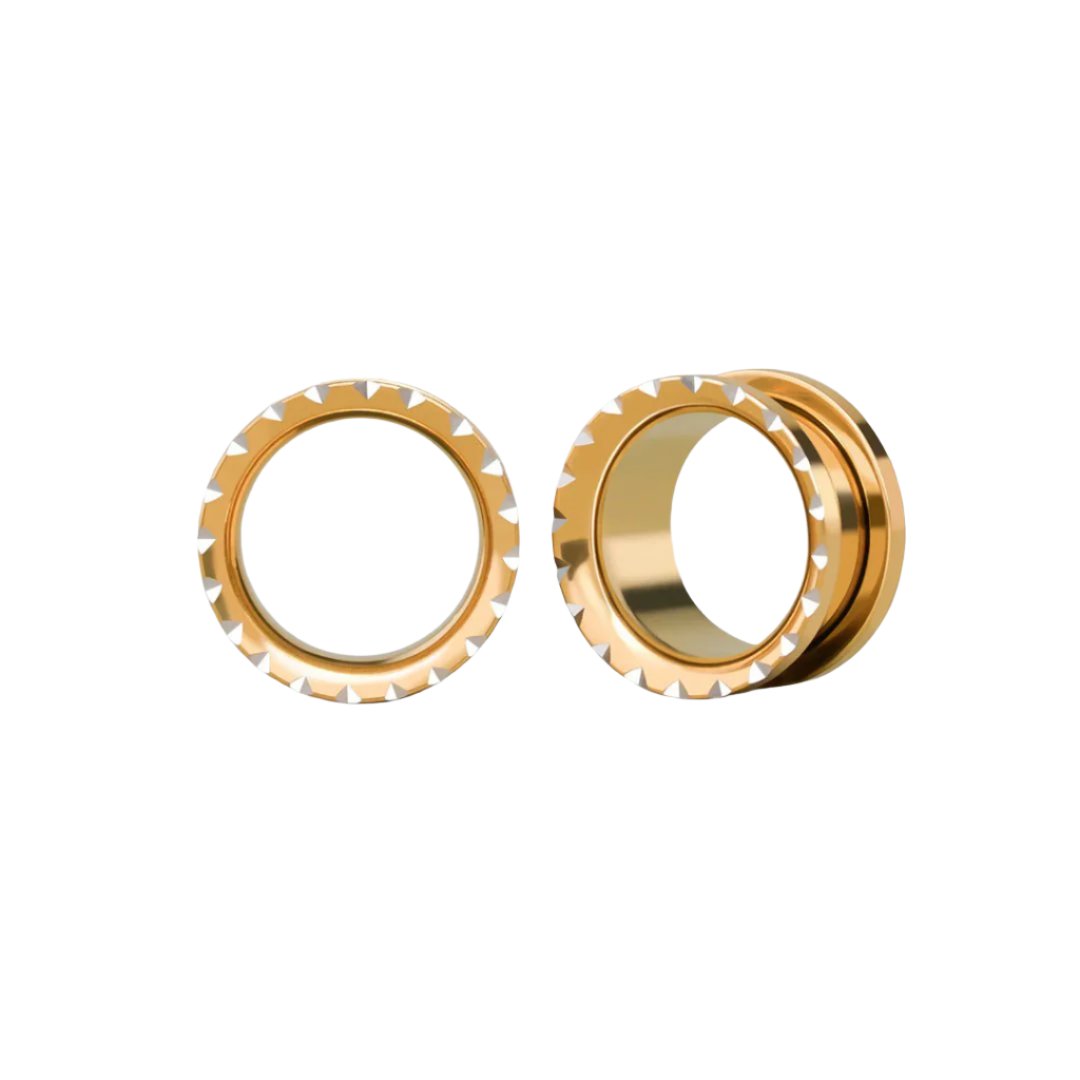 PunkPlugs White Teeth Steel Ear Tunnels