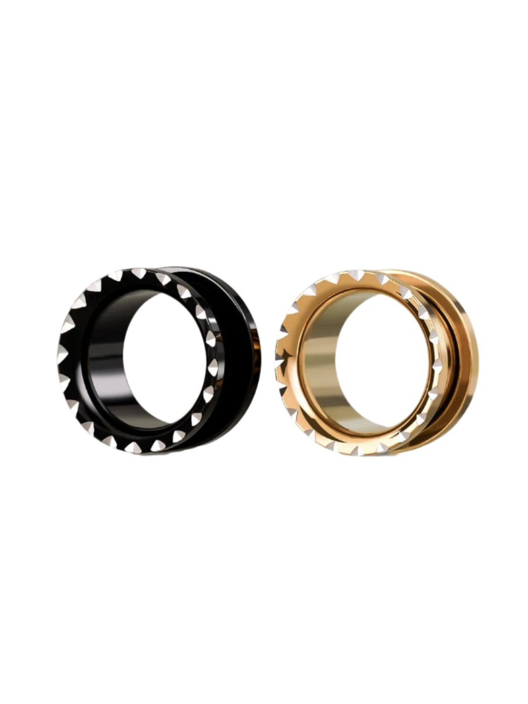 PunkPlugs White Teeth Steel Ear Tunnels