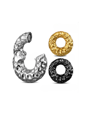 PunkPlugs Hammered Circle Ear Weights & Hangers
