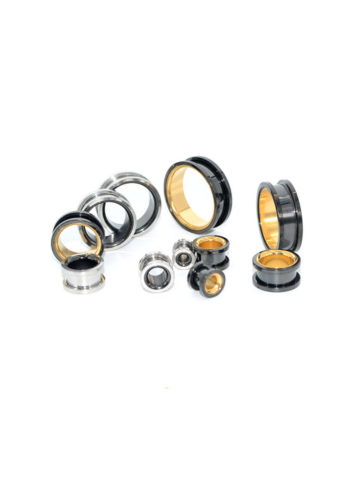 PunkPlugs Dual-Color Flate-Flared Ear Tunnels