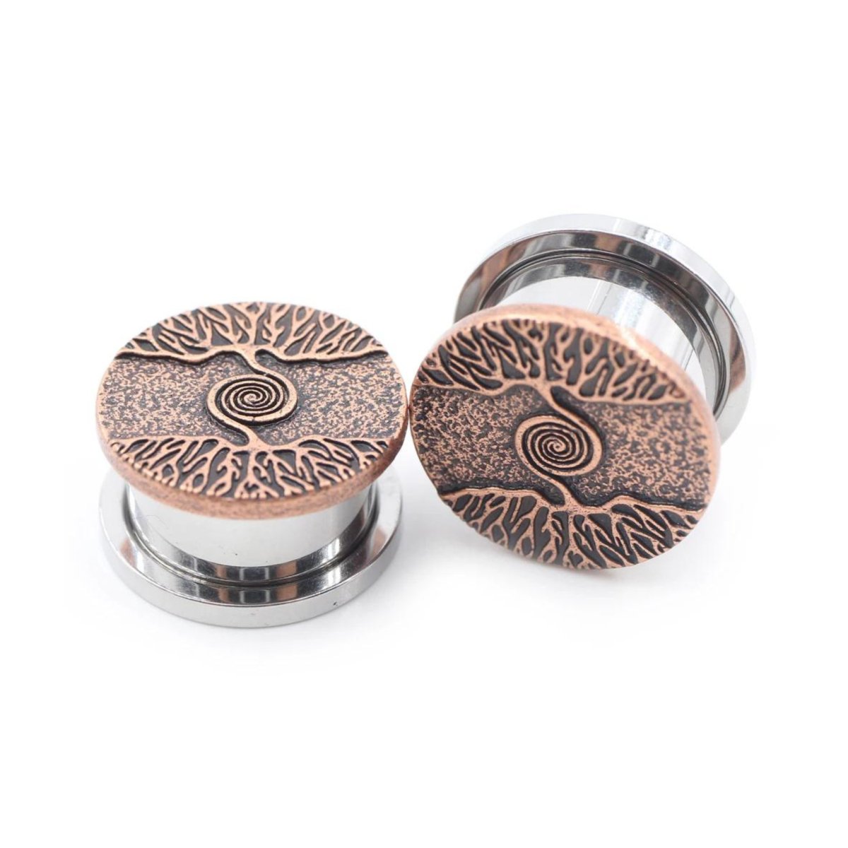 Clearance! Punk Plugs Tree Of Life Ear Gauges Plugs