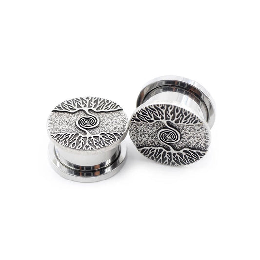 Clearance! Punk Plugs Tree Of Life Ear Gauges Plugs