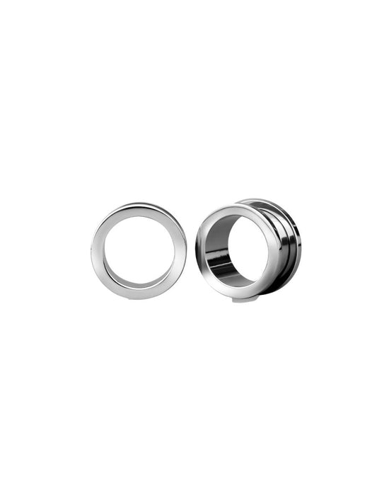 Flat-Flared Titanium Threaded Ear Tunnels