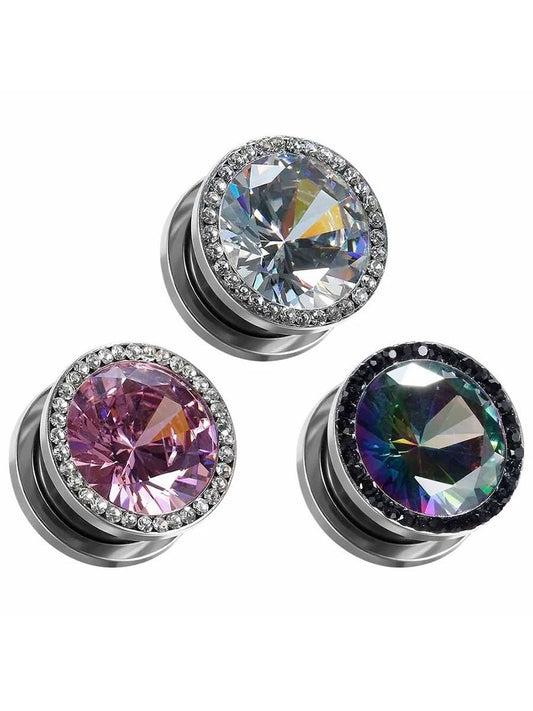 PunkPlugs Dazzling Convex Threaded Ear Plugs