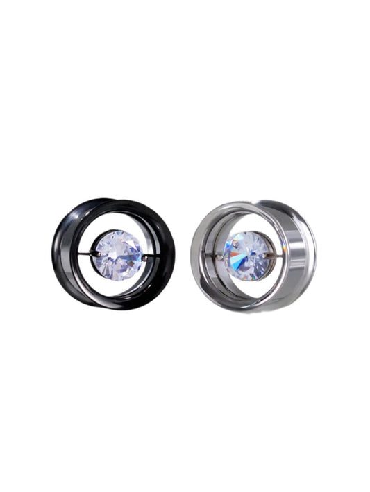 PunkPlugs Diamond Embedded Ear Tunnels