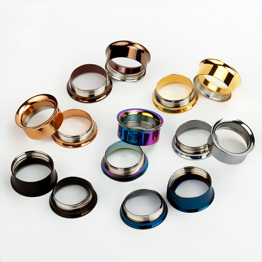 PunkPlugs Double-Flared Threaded Ear Tunnels - Customable