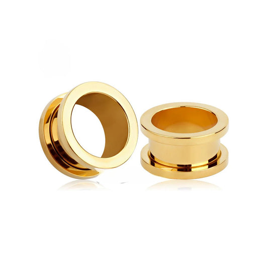 Flat-Flared Threaded Ear Tunnels Petite & Large Size