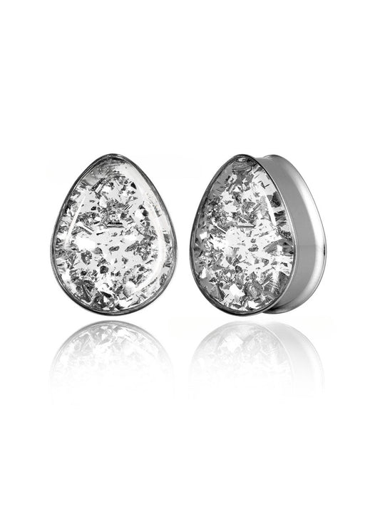 PunkPlugs Golden Foils / Silver Foils Waterdrop Ear Plugs