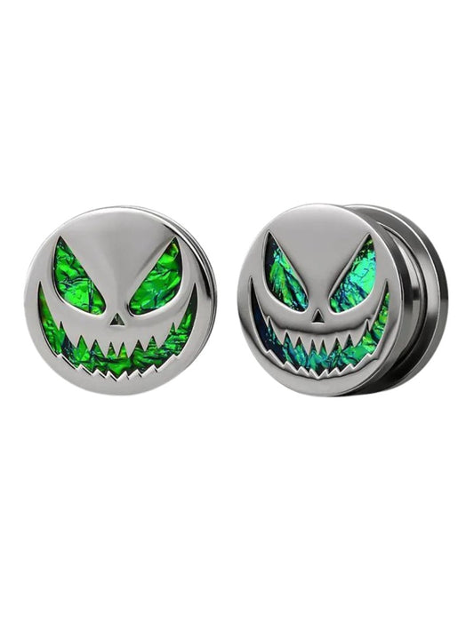PunkPlugs Halloween Pumpkin Ear Gauges Plugs