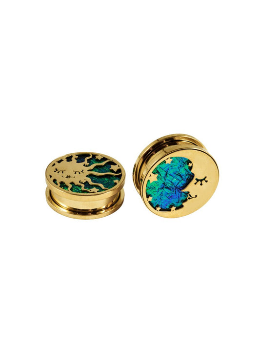 PunkPlugs Moon & Sun Ear Gauges Plugs
