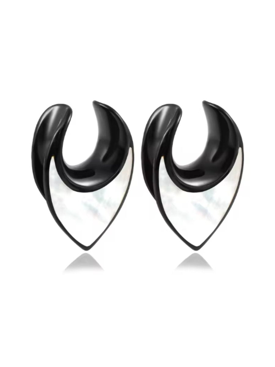 PunkPlugs Notch White Shell Inlay Ear Saddles
