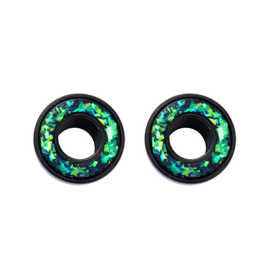 PunkPlugs Opal Flake Threaded Ear Tunnels