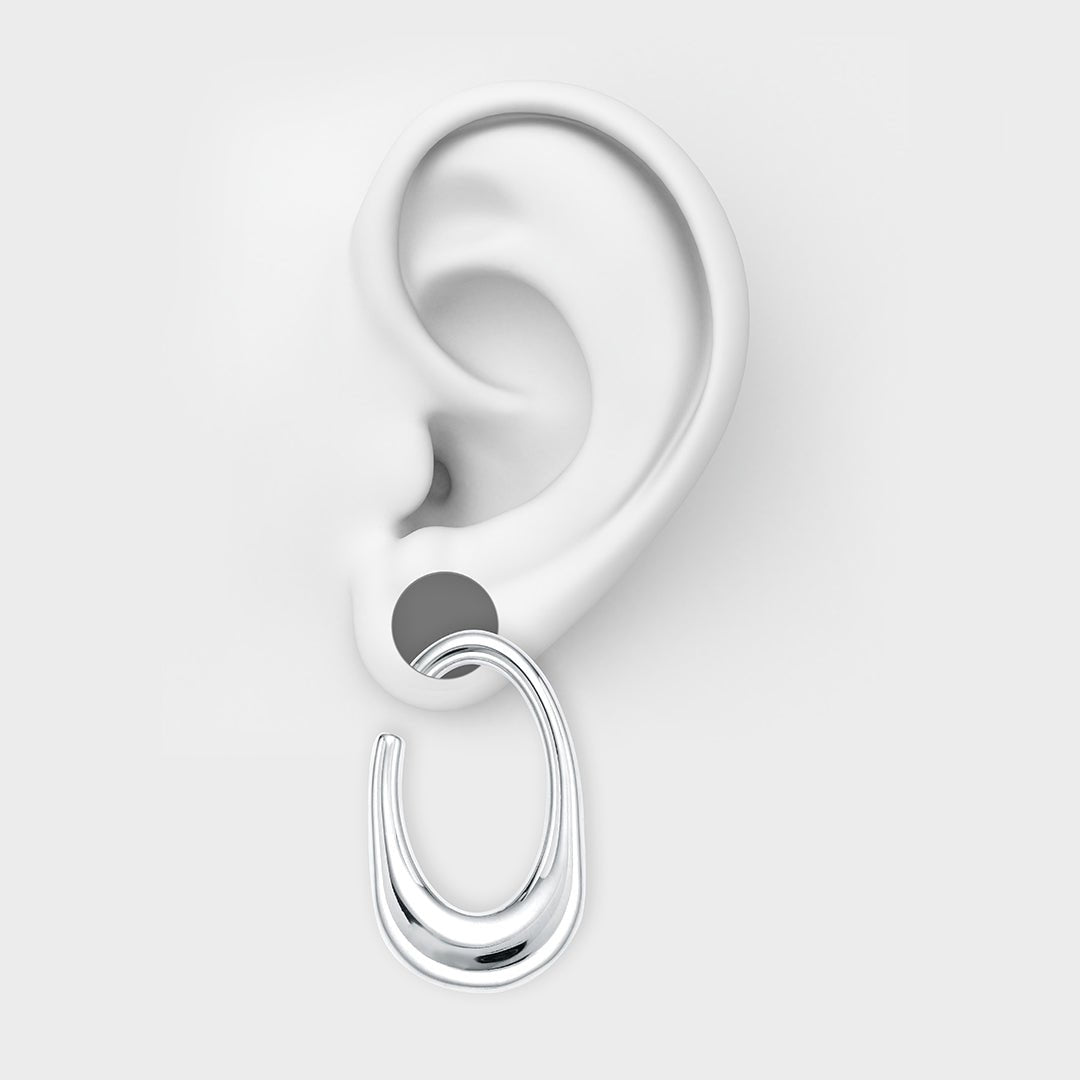 PunkPlugs Oval Stainless Ear Hangers