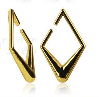 PunkPlugs Rhombic Stainless Ear Hangers