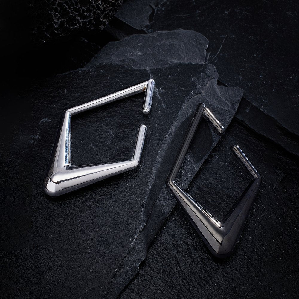 PunkPlugs Rhombic Stainless Ear Hangers