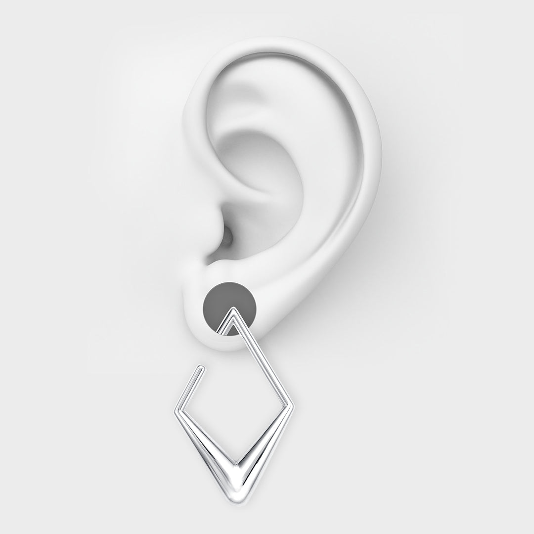 PunkPlugs Rhombic Stainless Ear Hangers