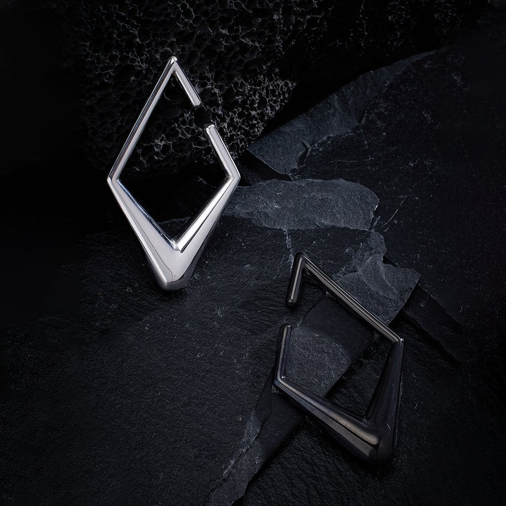 PunkPlugs Rhombic Stainless Ear Hangers
