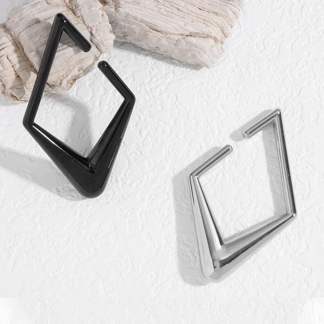 PunkPlugs Rhombic Stainless Ear Hangers
