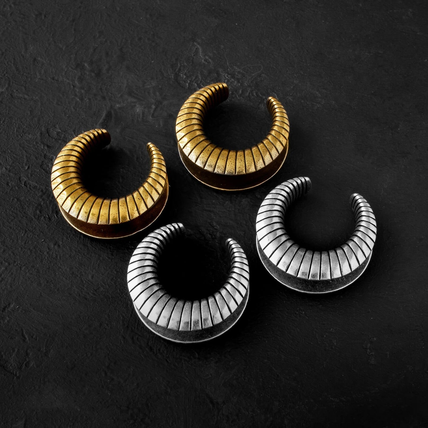 PunkPlugs Ridged Ear Saddles Tunnels