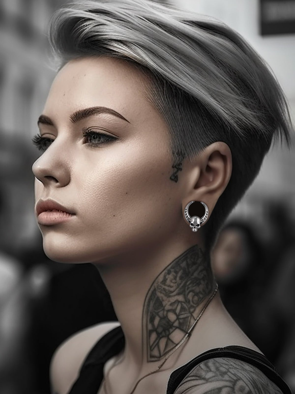 PunkPlugs Skull Head Copper Ear Saddles Tunnels