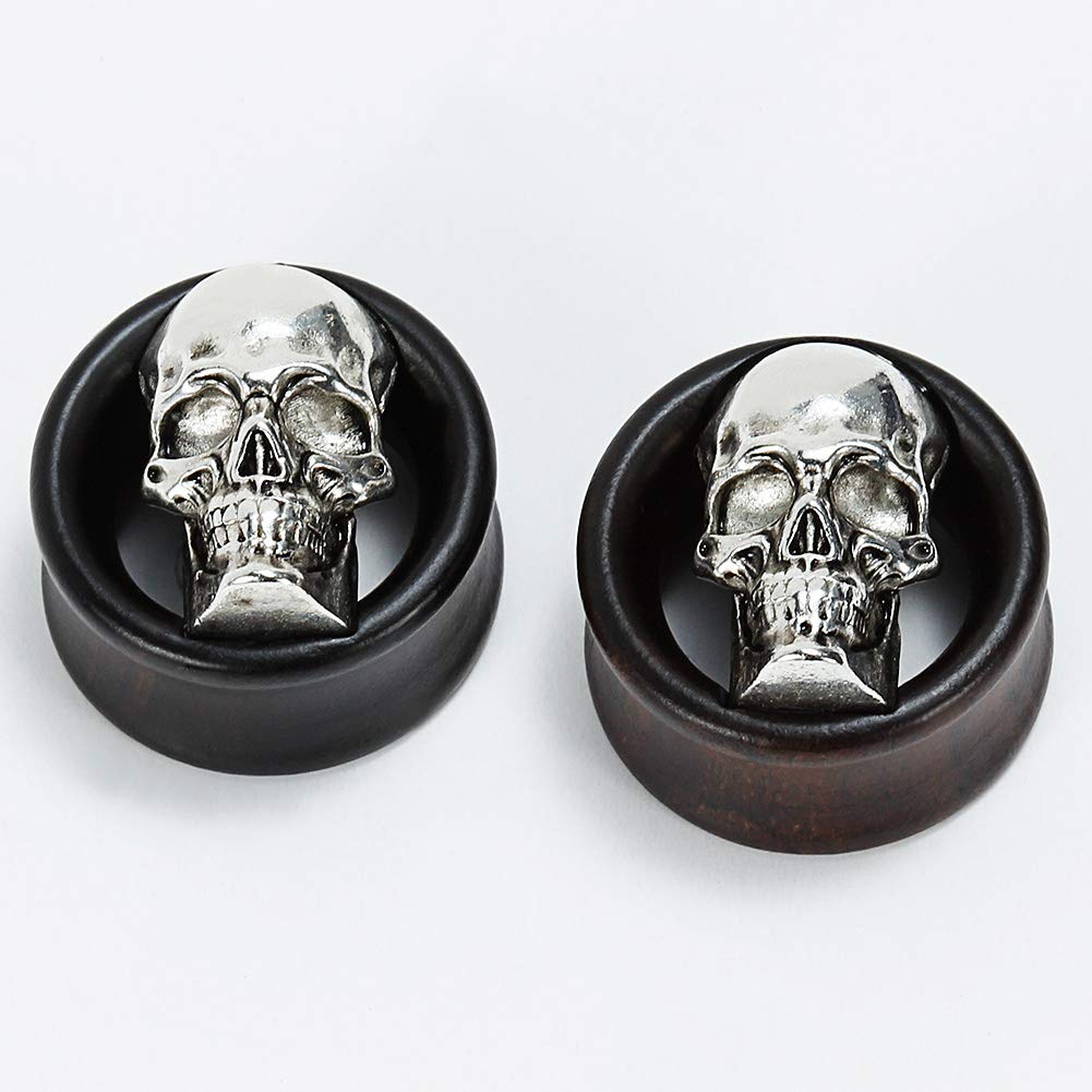 PunkPlugs Skull Ear Tunnels - 8mm-25mm Gauges Tunnels