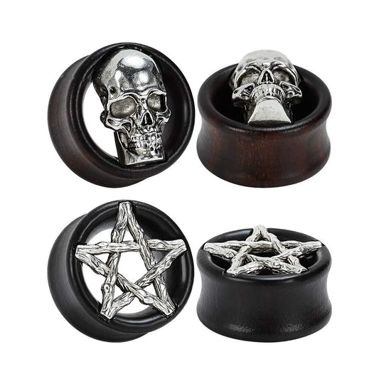 PunkPlugs Skull Ear Tunnels - 8mm-25mm Gauges Tunnels