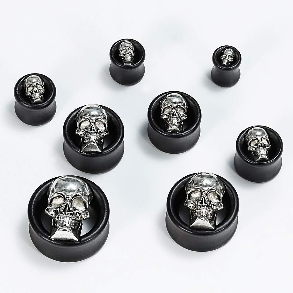 PunkPlugs Skull Ear Tunnels - 8mm-25mm Gauges Tunnels