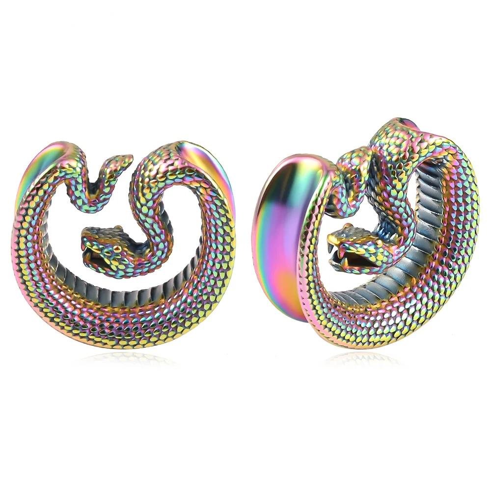 PunkPlugs Snake Steel Ear Tunnels Saddles
