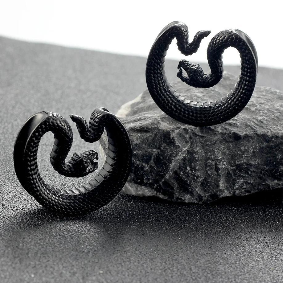 PunkPlugs Snake Steel Ear Tunnels Saddles