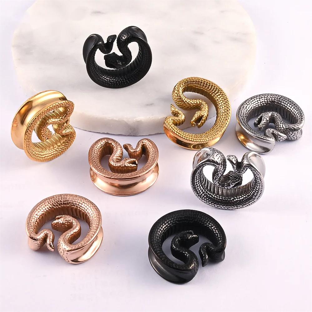 PunkPlugs Snake Steel Ear Tunnels Saddles