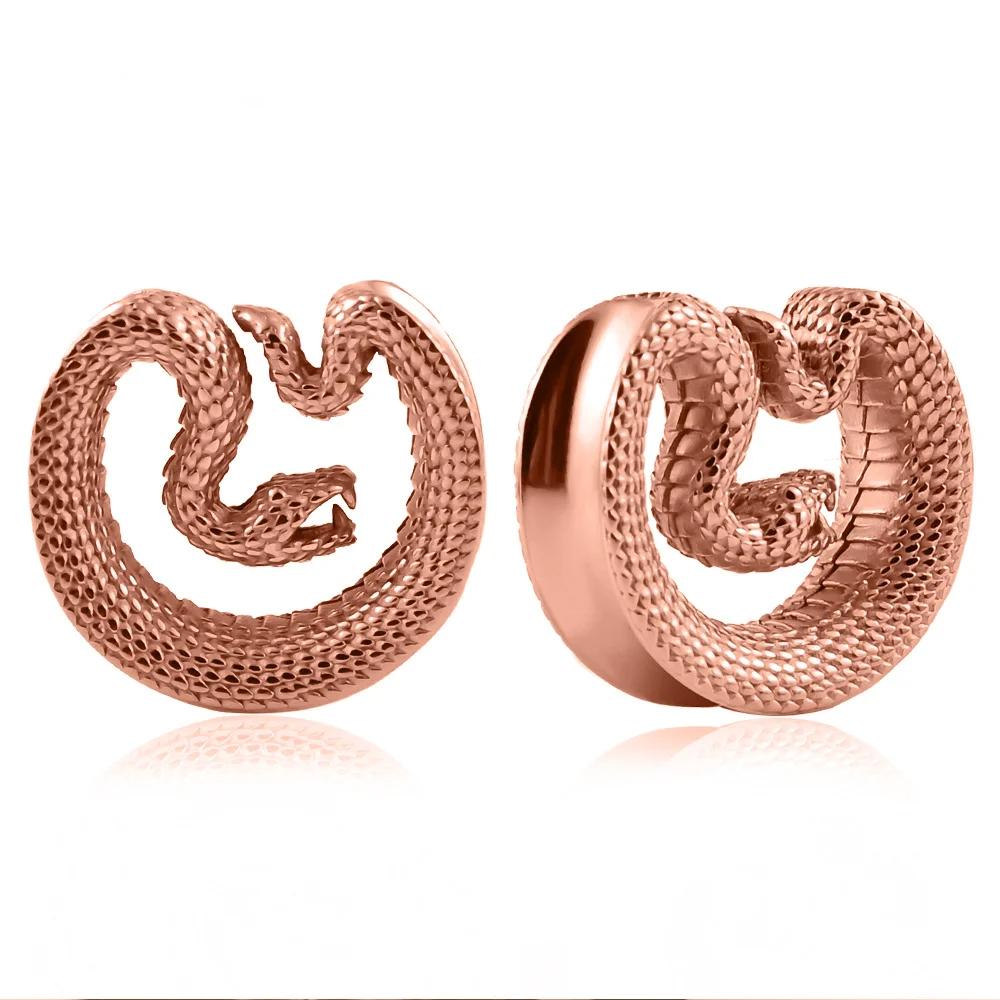 PunkPlugs Snake Steel Ear Tunnels Saddles