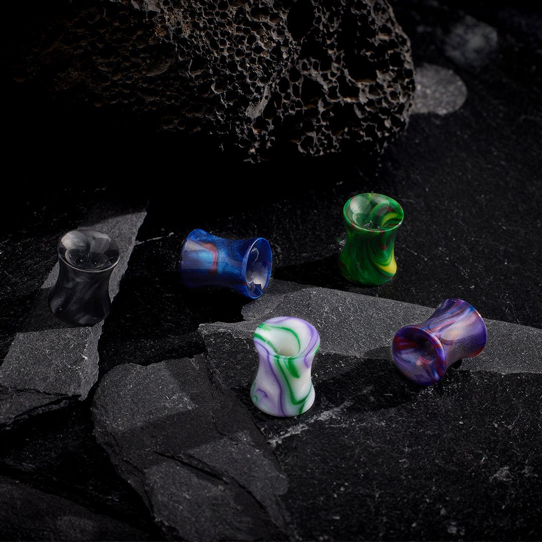 PunkPlugs Tie Dye Swirl Acrylic Ear Tunnels